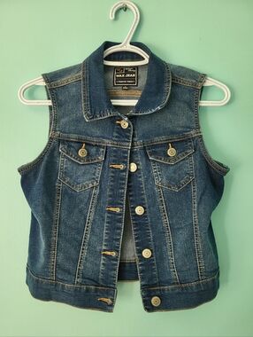 Wax Jean Dark Blue Denim Vest